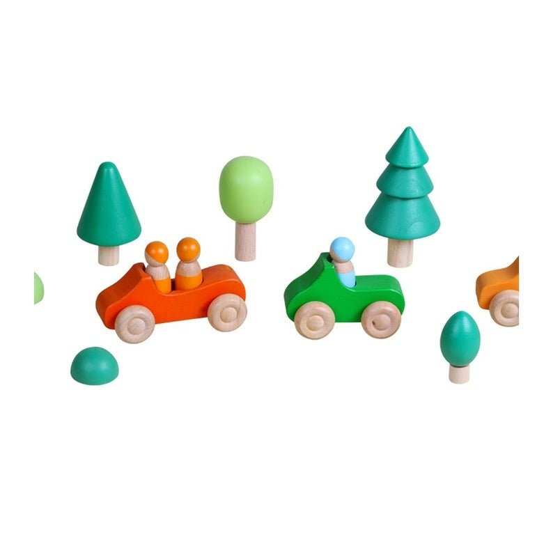WANHUA montesori toys educational toys wooden wood car toy