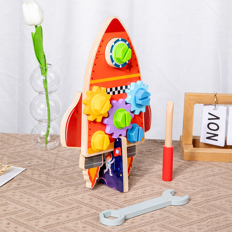 WANHUA custom wooden educational personalized baby busy board for kids