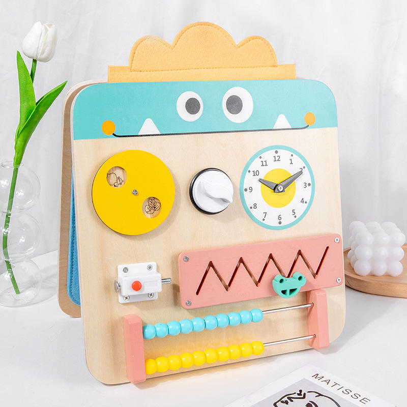 WANHUA custom wooden educational personalized baby busy board for kids