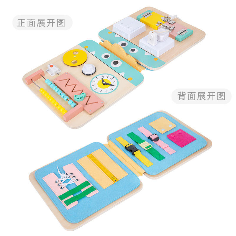 WANHUA custom wooden educational personalized baby busy board for kids