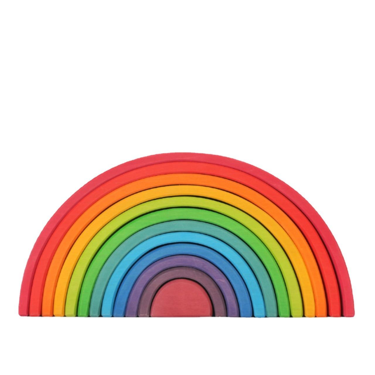 Rainbow Wooden Montessori Toys Peg Board Color Sorting Ball Toys for Toddler