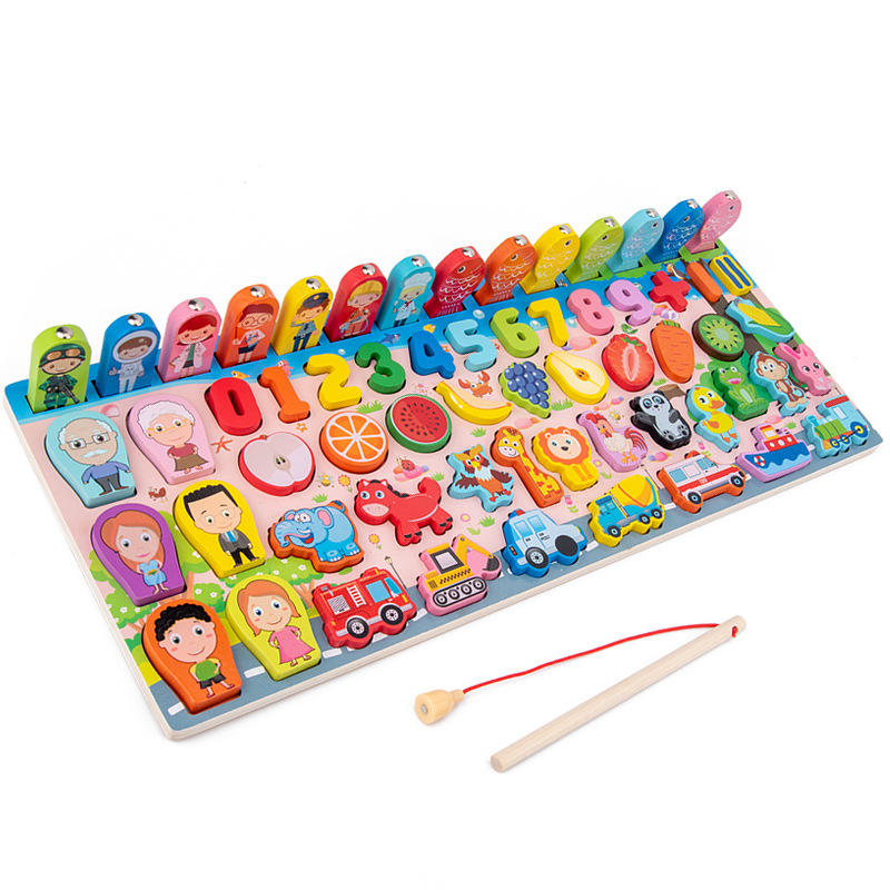 Wooden Number Puzzle Bbay Montessori Math Learning Toys for Toddlers