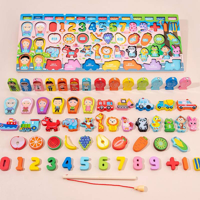 Wooden Number Puzzle Bbay Montessori Math Learning Toys for Toddlers