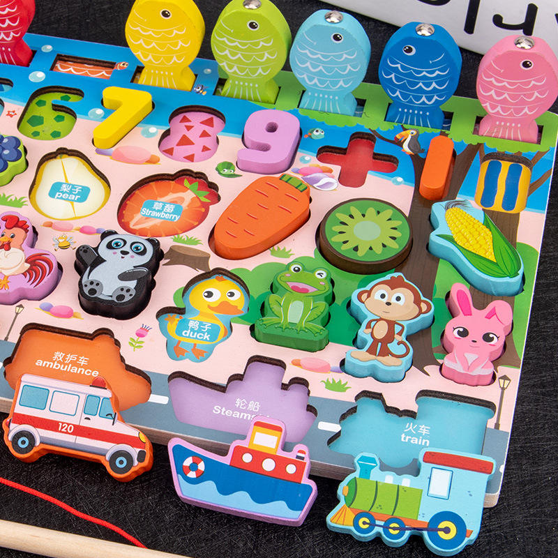 Wooden Number Puzzle Bbay Montessori Math Learning Toys for Toddlers