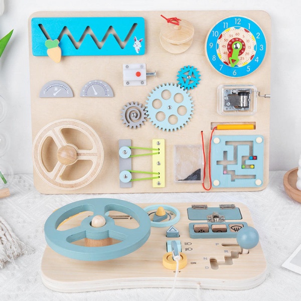 WANHUA custom wooden educational personalized baby busy board for kids