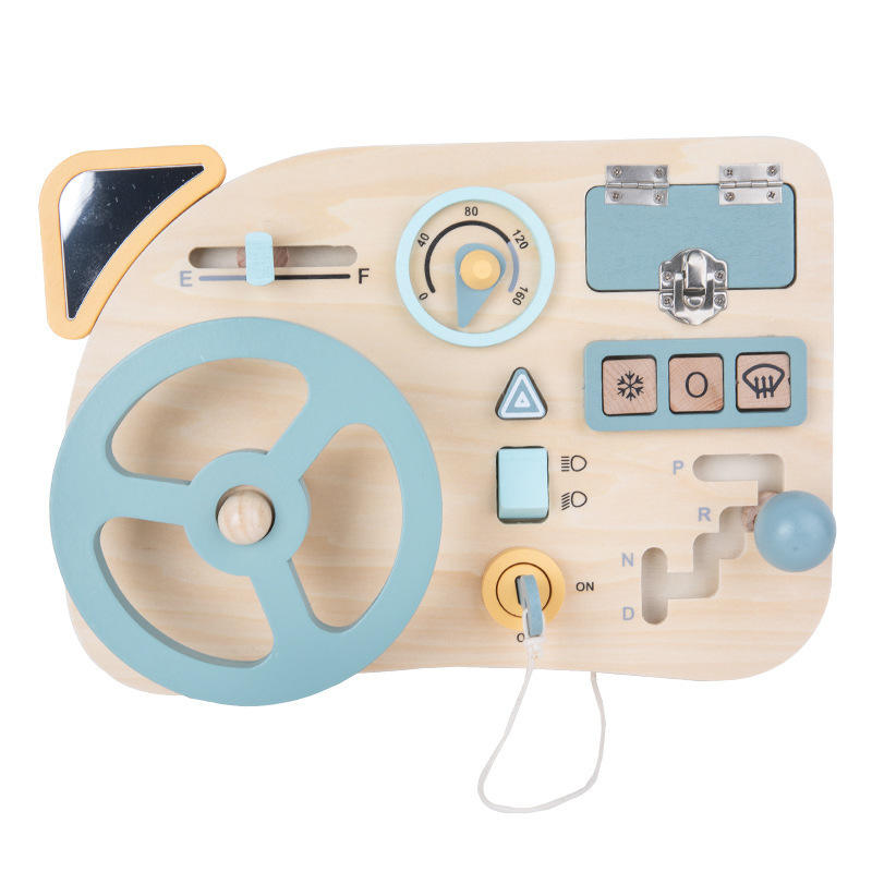 WANHUA custom wooden educational personalized baby busy board for kids