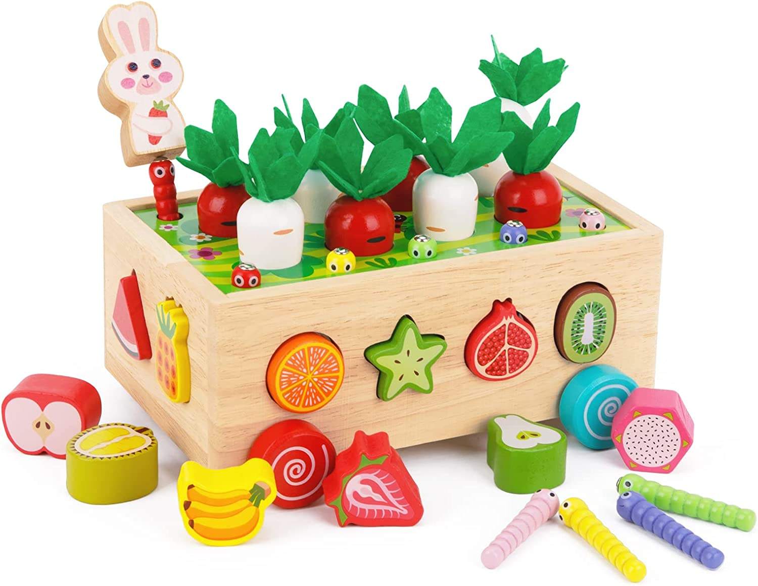 Custom Montessori Wooden Educational Fruit Toys Shape Sorting Toys for Preschool Learning