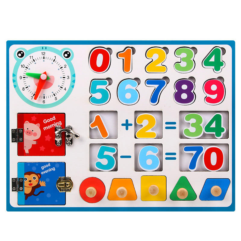 WANHUA custom wooden educational personalized baby busy board for kids