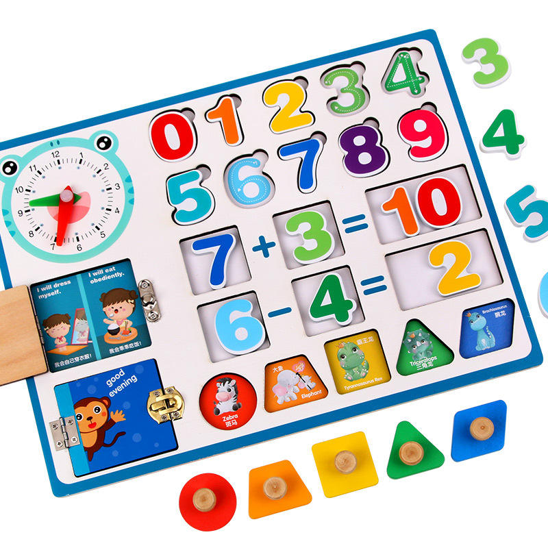 WANHUA custom wooden educational personalized baby busy board for kids