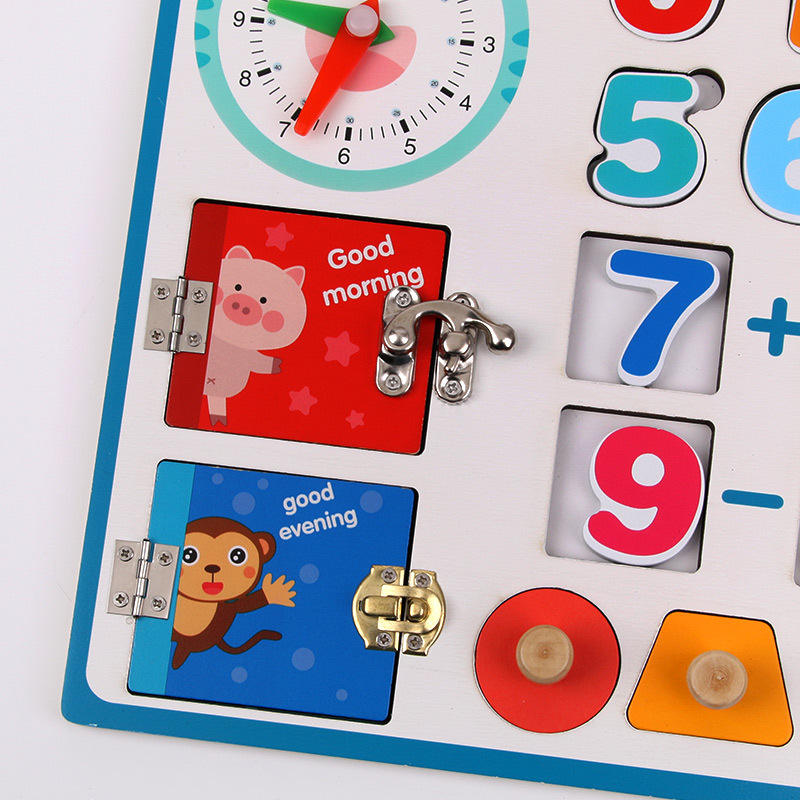 WANHUA custom wooden educational personalized baby busy board for kids