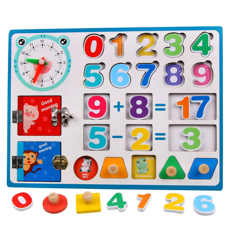 WANHUA custom wooden educational personalized baby busy board for kids