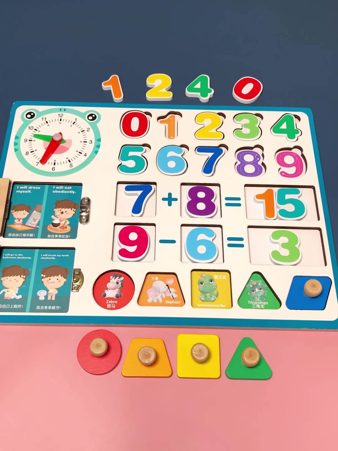 WANHUA custom wooden educational personalized baby busy board for kids