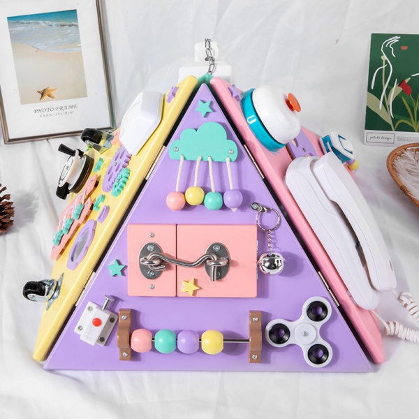 WANHUA personalized children wooden montessori baby busy board toys