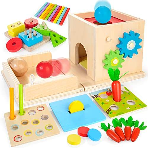 WANHUA wooden toy montessori diy kids learning toys educational baby montessori cube toy