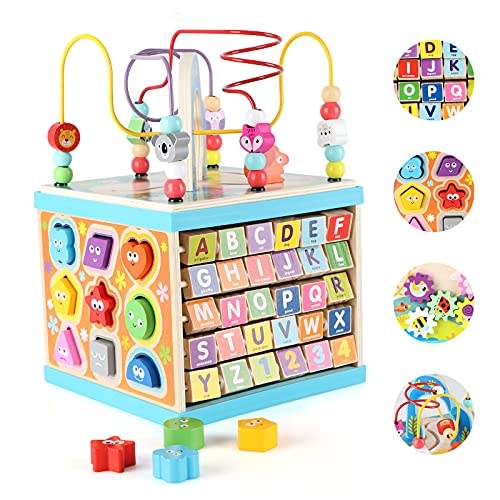 WANHUA wooden toy montessori diy kids learning toys educational baby montessori cube toy