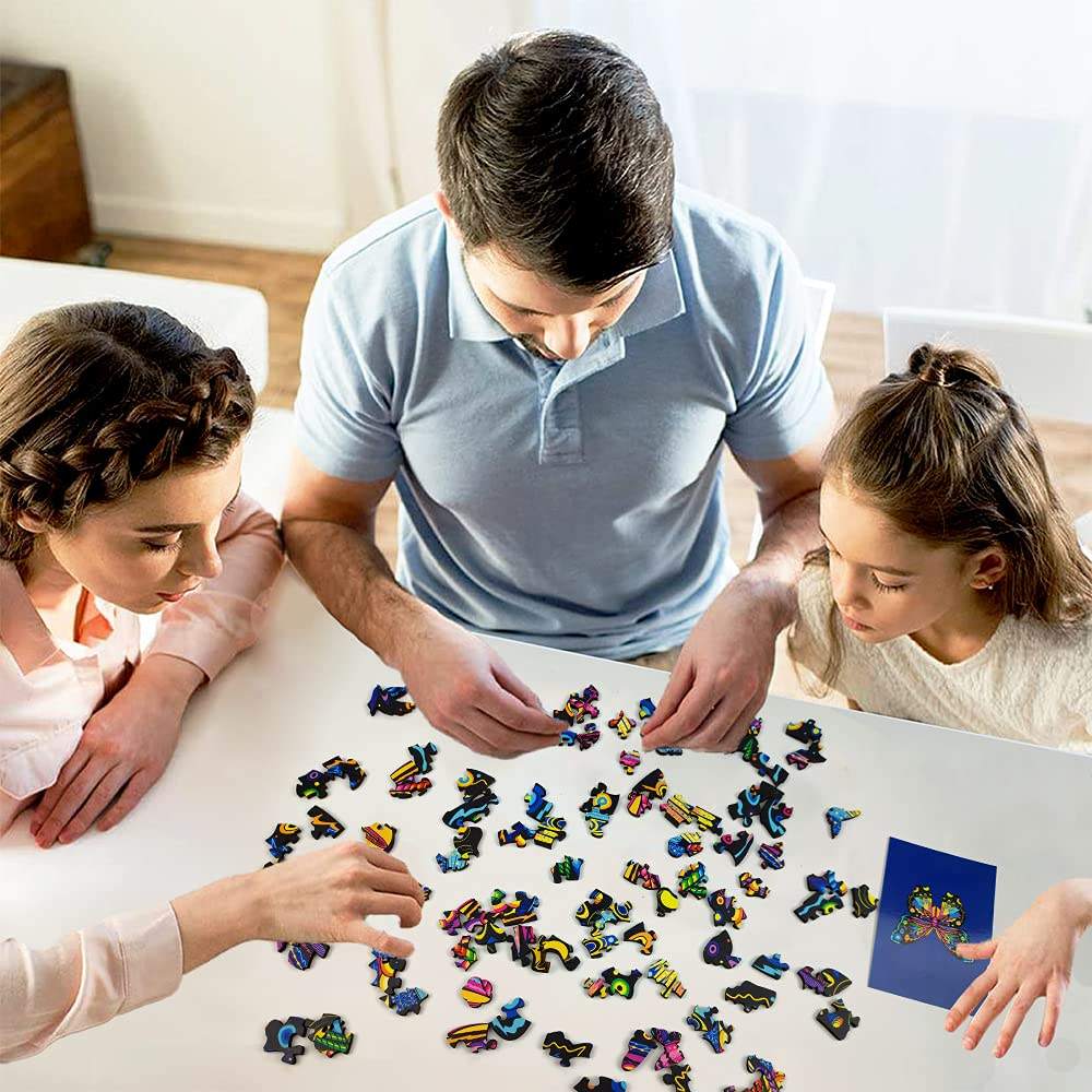 WANHUA jigsaw wooden puzzle decor family photo frame 3d wooden puzzles for adults