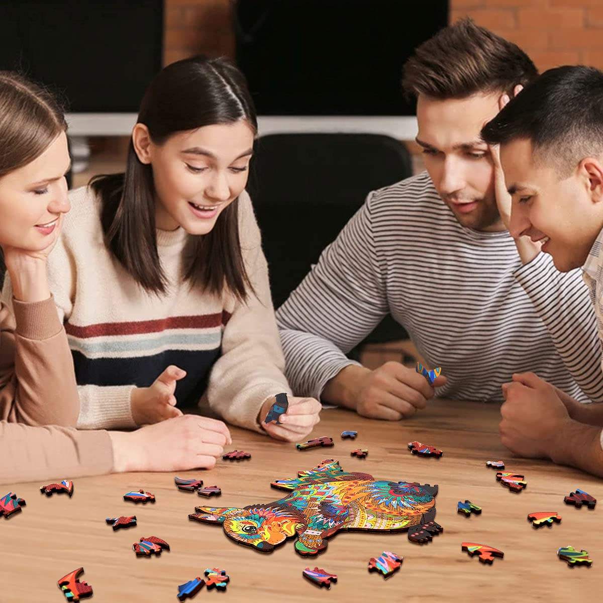 WAHUA custom jigsaw puzzle original diy 3d wooden puzzle for adult