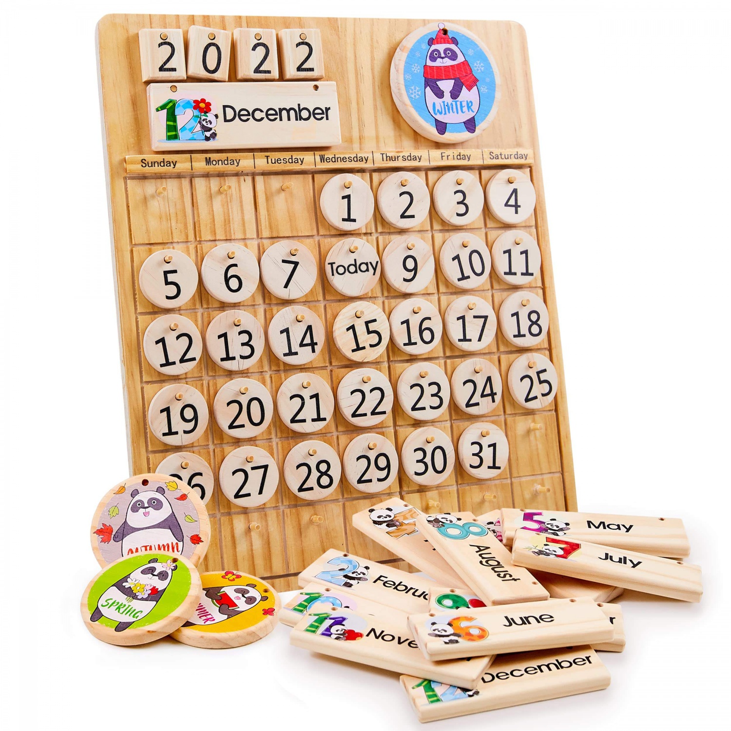 WANHUA montessori toddler sensory toys educational montessori toys calendar