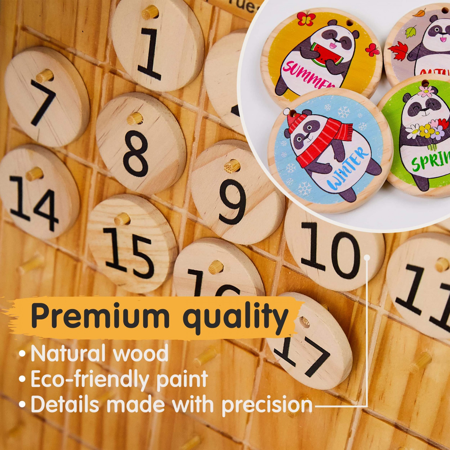 WANHUA montessori toddler sensory toys educational montessori toys calendar