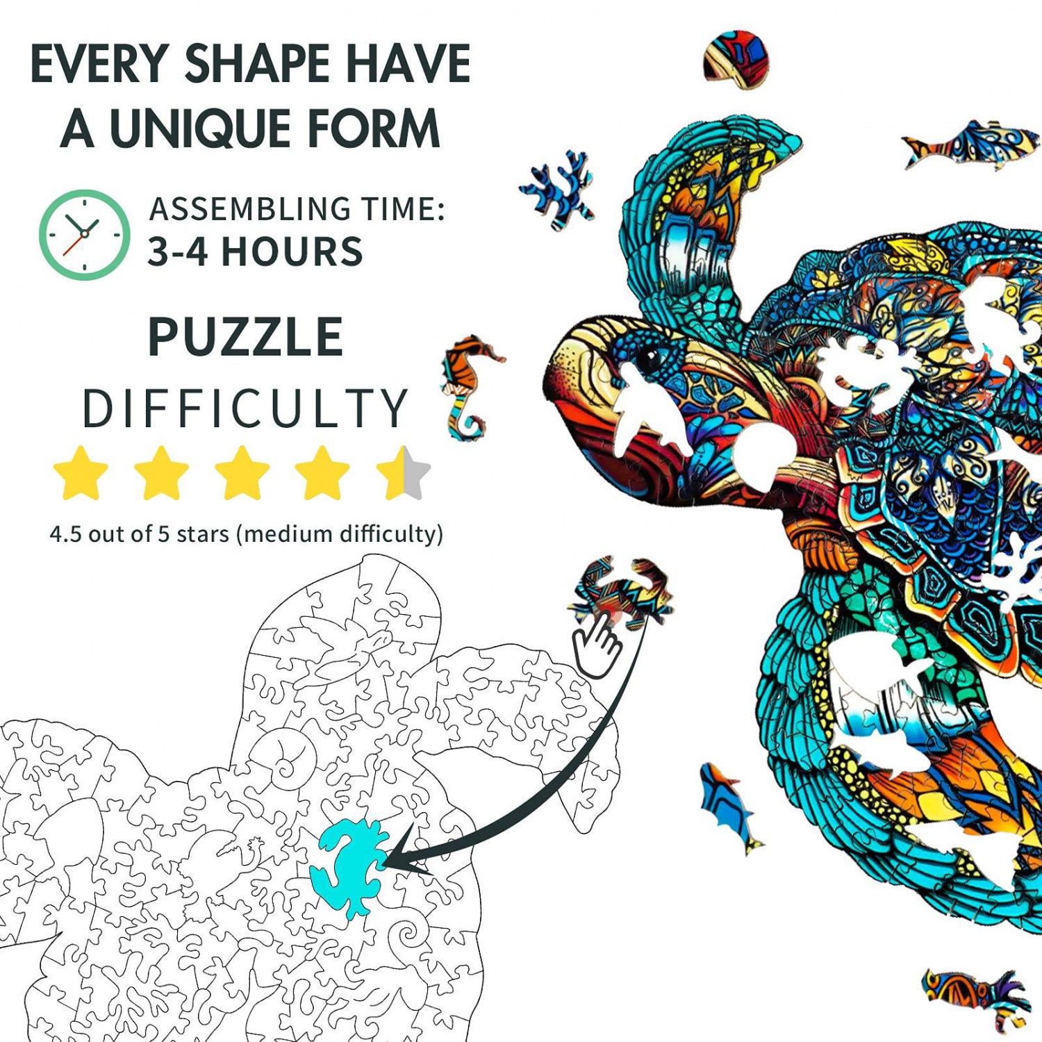 WANHUA high quality giant wooden animal jigsaw puzzles for adults