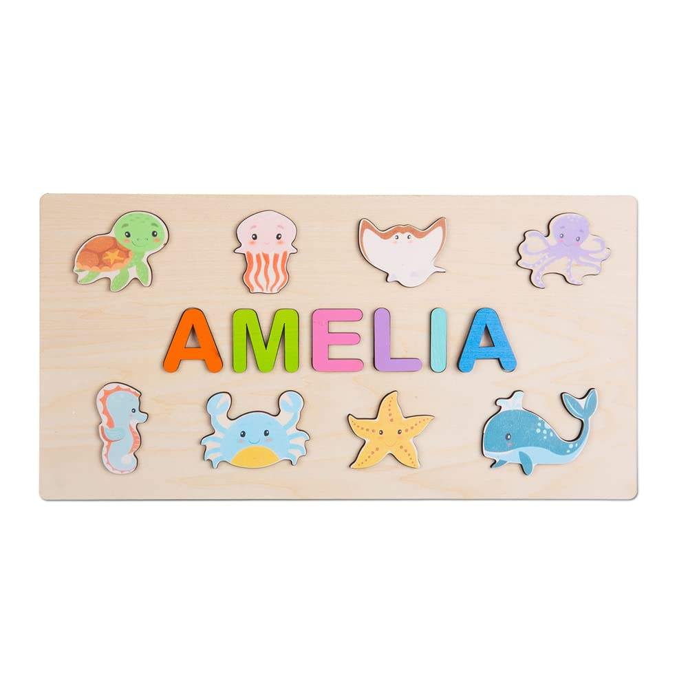 WANHUA custom personalised wooden name puzzle wooden kids jigsaw puzzles