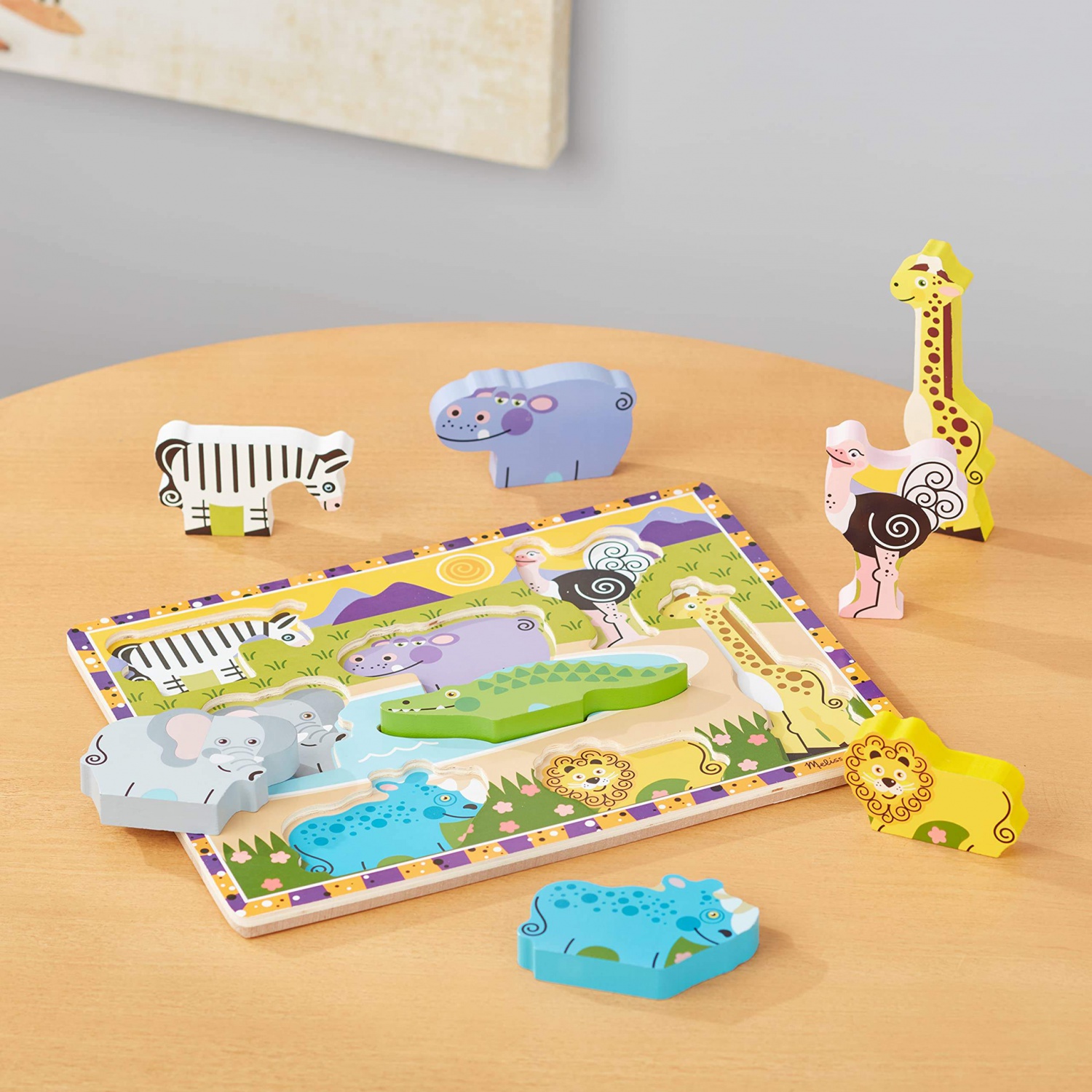 WANHUA custom toddlers peg abc wooden block puzzle