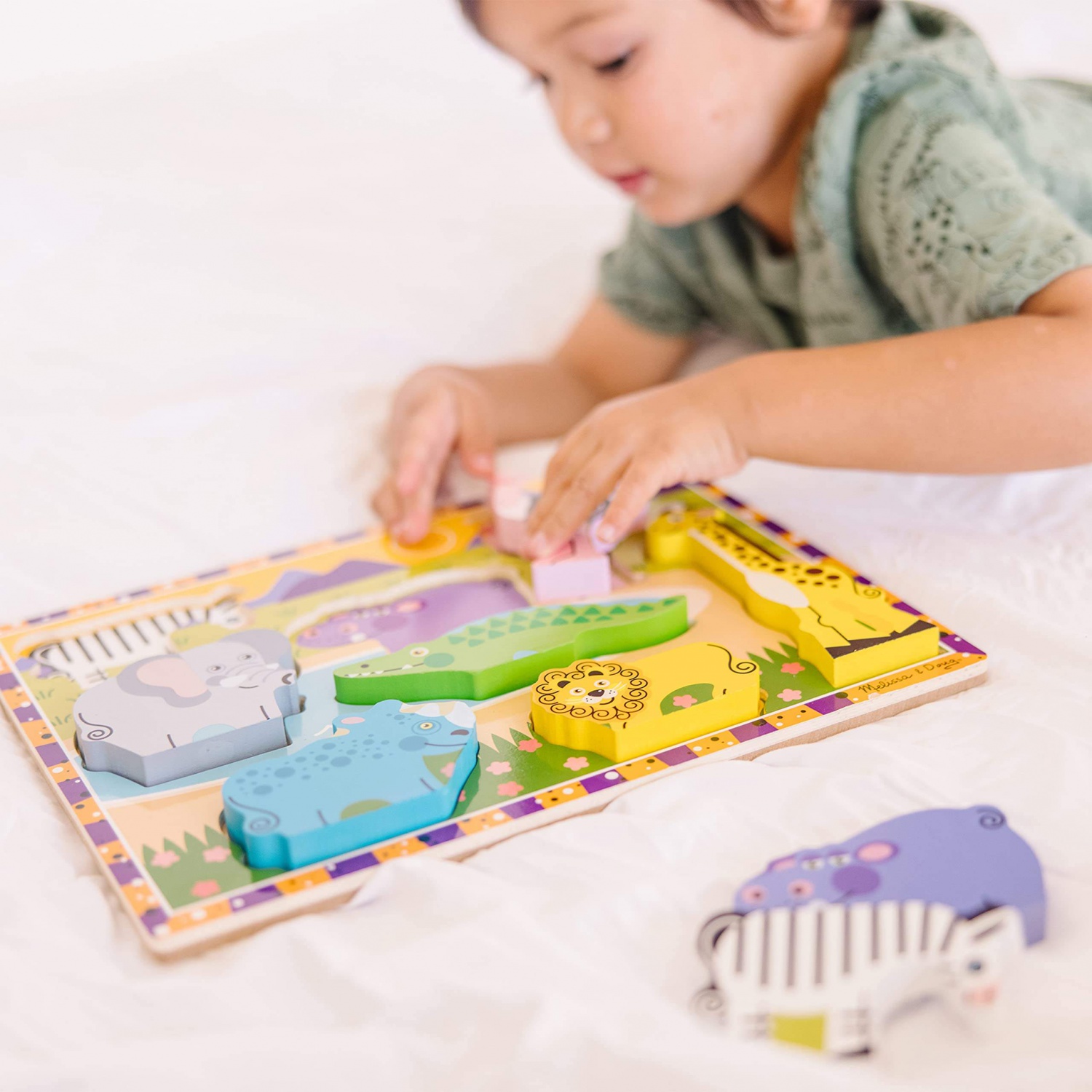 WANHUA custom toddlers peg abc wooden block puzzle