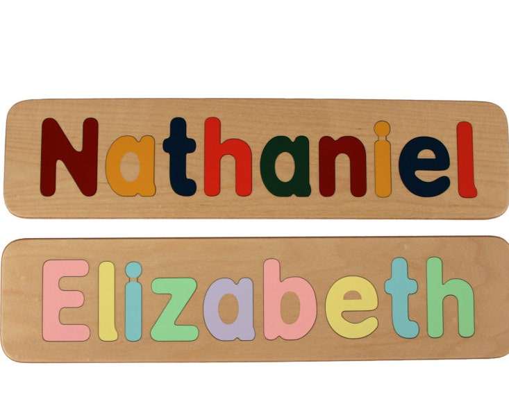 WANHUA custom wooden baby name puzzle personalized wooden name puzzles for toddlers