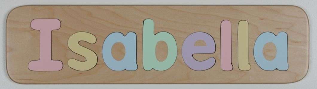 WANHUA custom wooden baby name puzzle personalized wooden name puzzles for toddlers