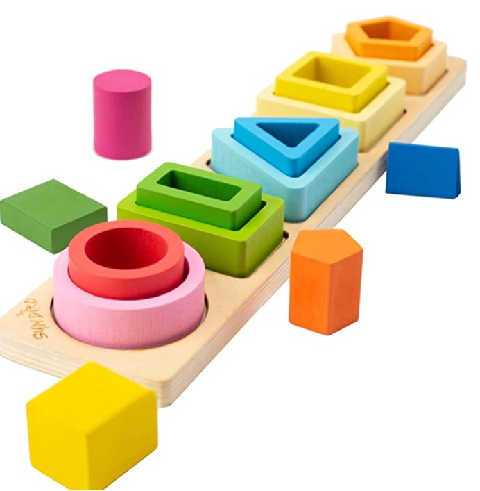 WANHUA Educational Birthday Gifts Wooden Sorting Stacking Toy Hot Sell montessori toys wooden sorting and stacking