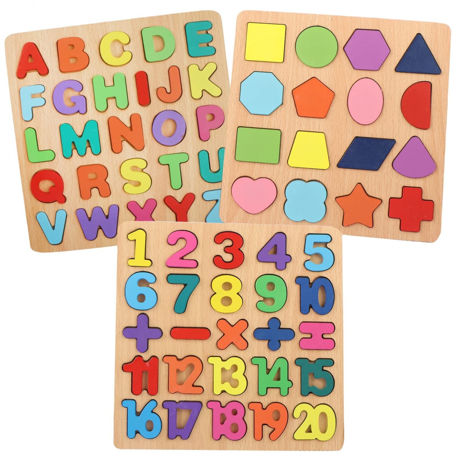 WANHUA montessori toy wooden number didactic game jigsaw puzzles for kids