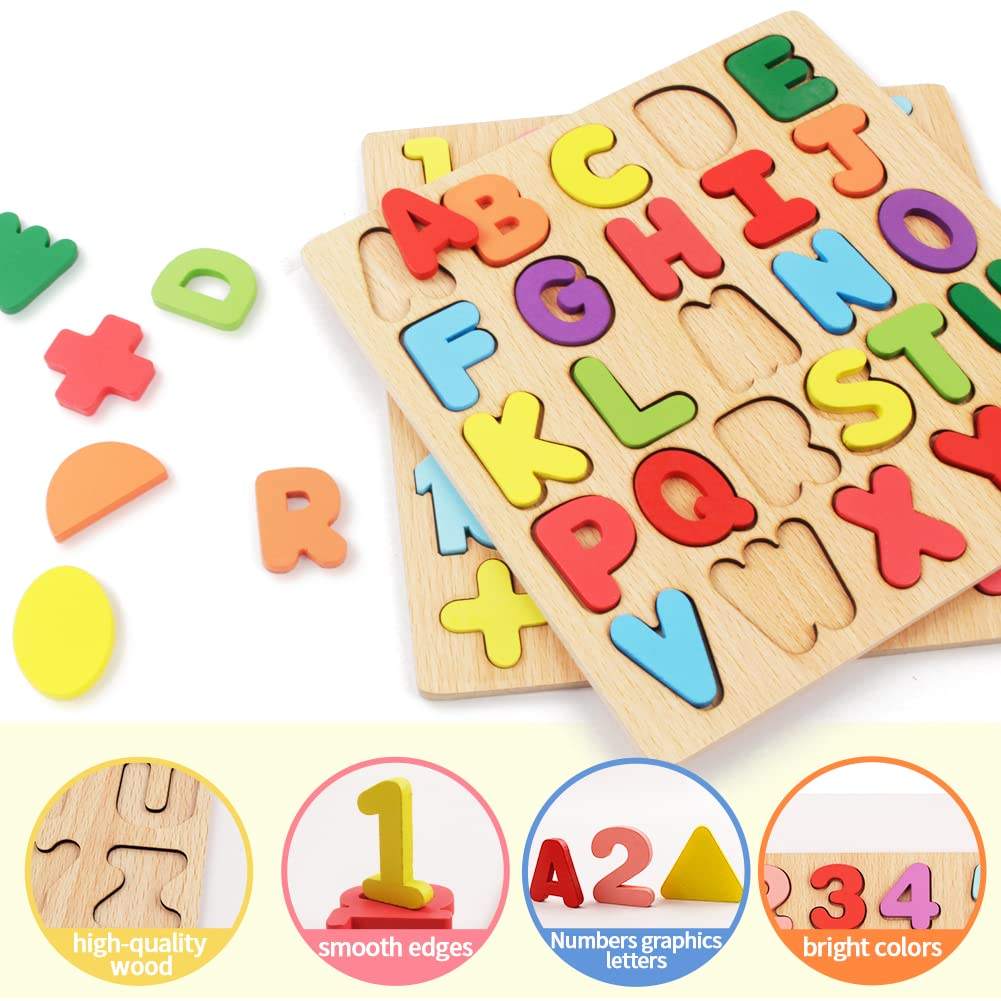 WANHUA montessori toy wooden number didactic game jigsaw puzzles for kids