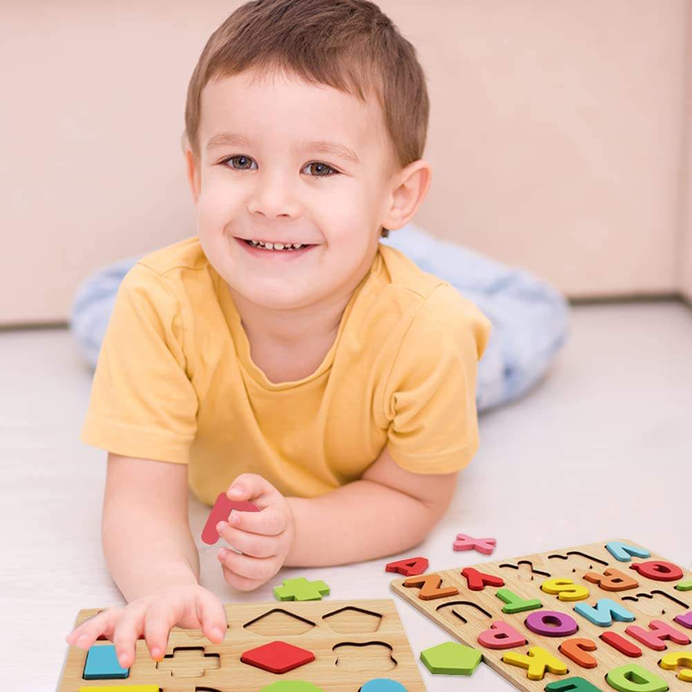WANHUA montessori toy wooden number didactic game jigsaw puzzles for kids