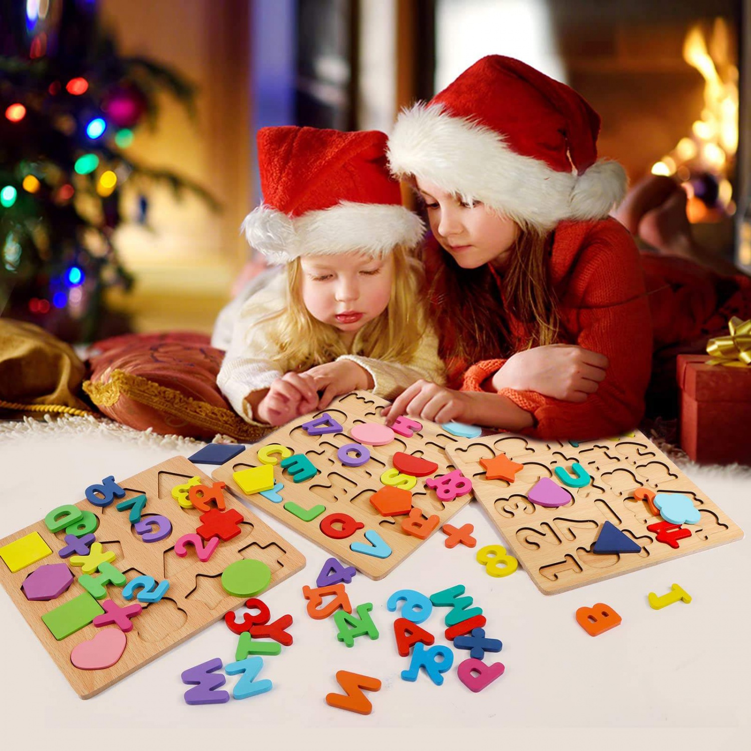 WANHUA montessori toy wooden number didactic game jigsaw puzzles for kids
