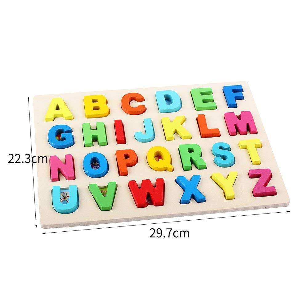 WANHUA montessori letter board custom toddler wooden puzzle jigsaw
