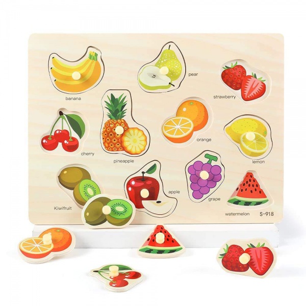 WANHUA 2023 children puzzle wooden spelling word letter games wood jigsaw puzzle educational kids toys
