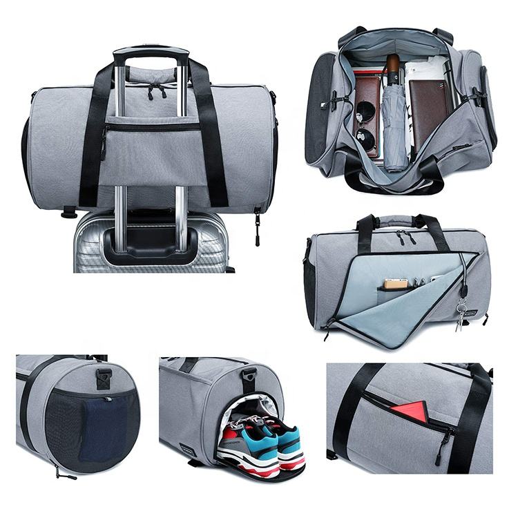 Carry-on Sports Gym Duffel Bag Custom Large Travel Luggage Duffle Tote Bag with Shoe Compartment