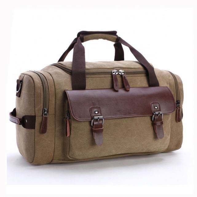 Manufacturers Large luxury designer waterproof Canvas with Leather custom logo Sport Gym Duffle Bag Travel