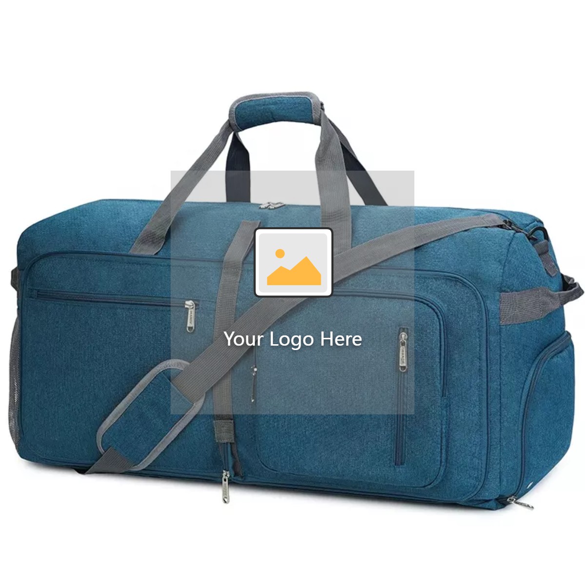 Manufacturers Custom Logo Large Folding Weekender Overnight Nylon Waterproof Hand Carry Foldable Travel Duffle Bag For Men Women