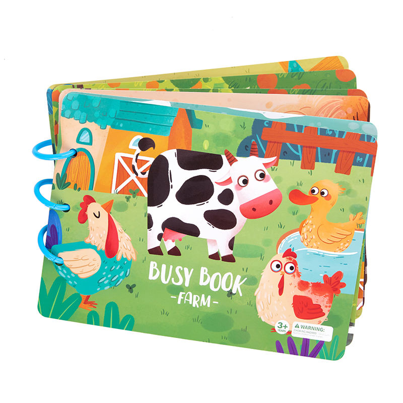 Wanhua Cpc High Quality Autism Preschool Toddler Quiet Book Montessori Felt Busy Book For Kids