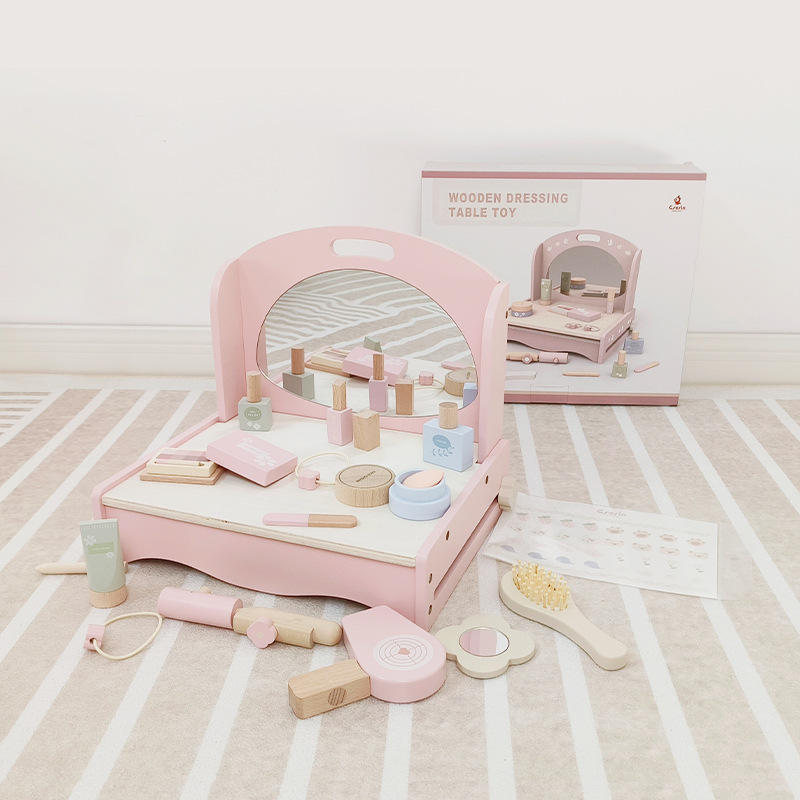 WANHUA high quality non toxic montessori early education kids make up wooden toys for children