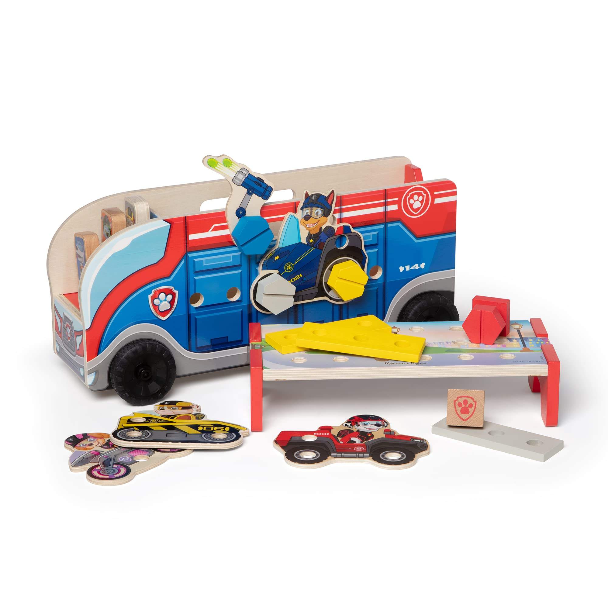 WANHUA Patrol Match & Build Mission Cruiser Preschool Educational Toys for Kids Boys Girls Baby