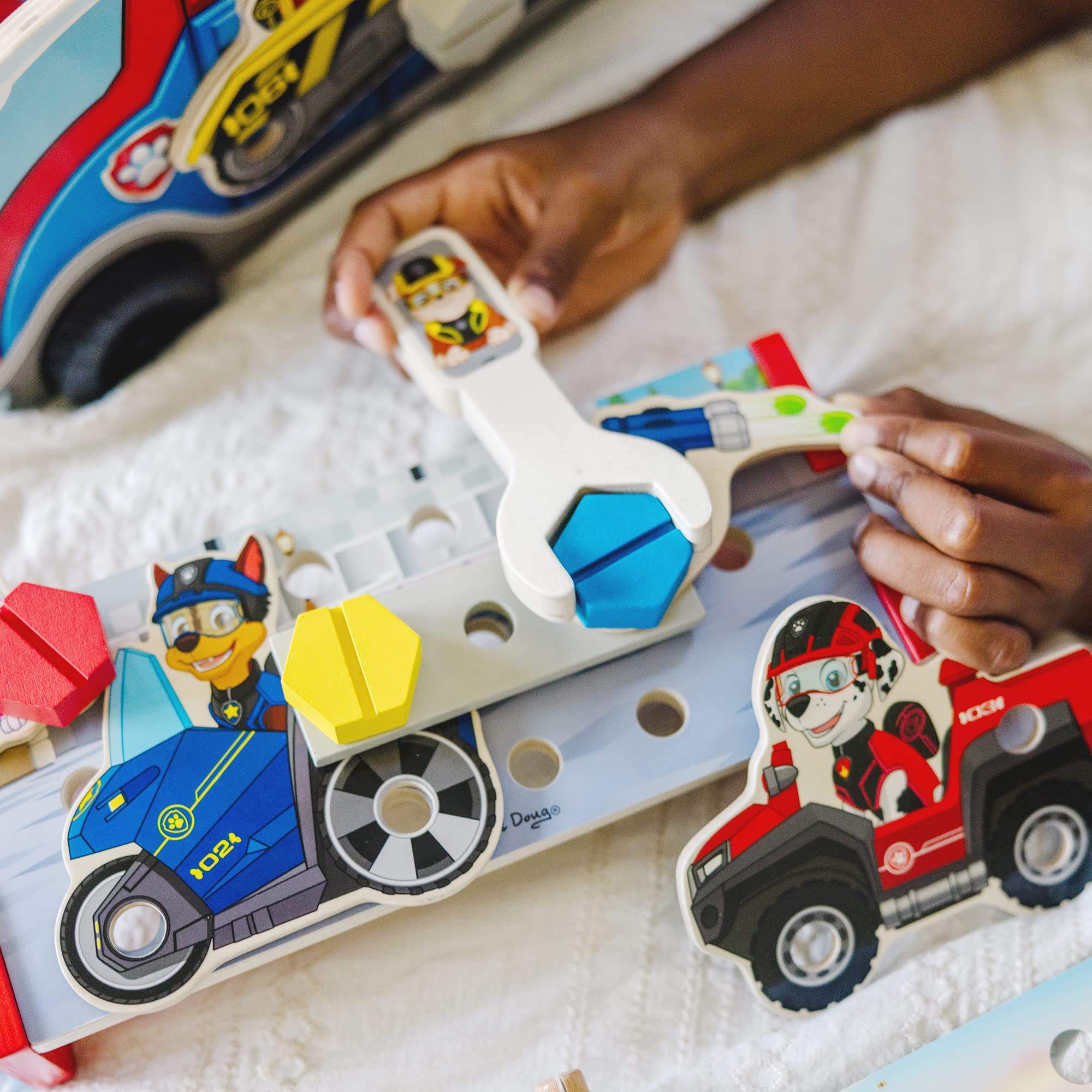 WANHUA Patrol Match & Build Mission Cruiser Preschool Educational Toys for Kids Boys Girls Baby