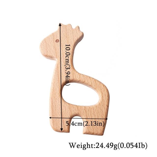 WANHUA Animal Elephant Shape teething Non-Toxic Natural wooden toy for babies 0-6 months