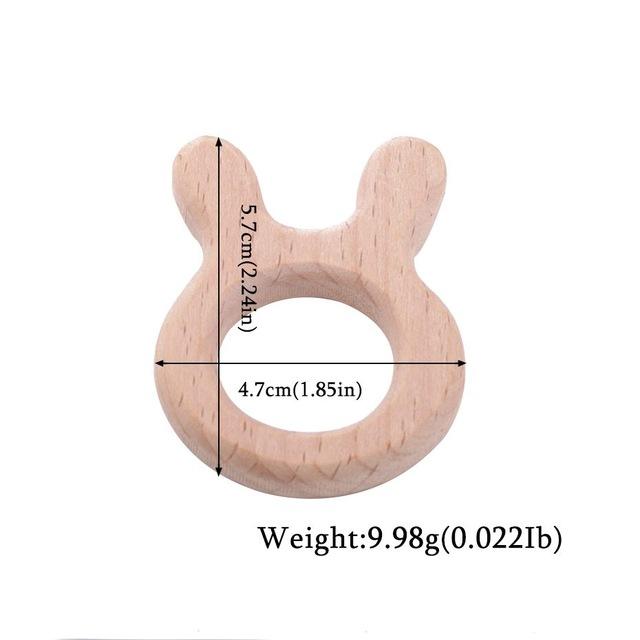 WANHUA Animal Elephant Shape teething Non-Toxic Natural wooden toy for babies 0-6 months