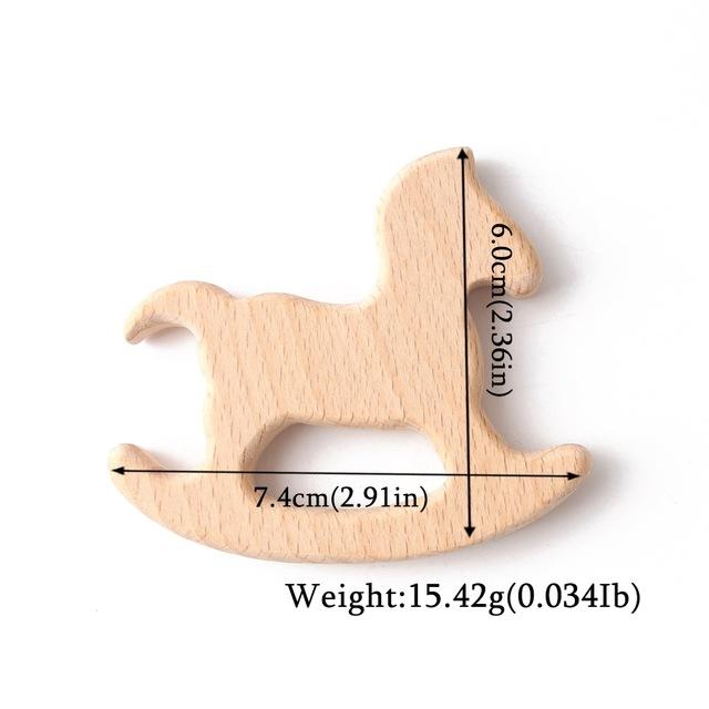 WANHUA Animal Elephant Shape teething Non-Toxic Natural wooden toy for babies 0-6 months