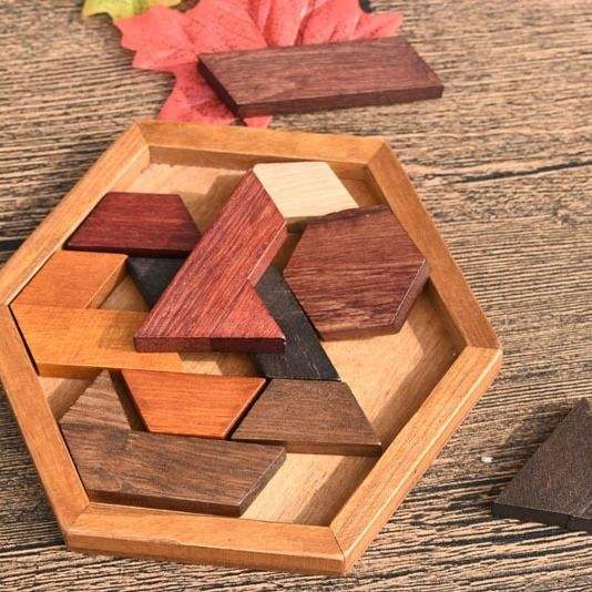 WANHUA Brain Teaser Non Toxic Wood Toys for Children Educational