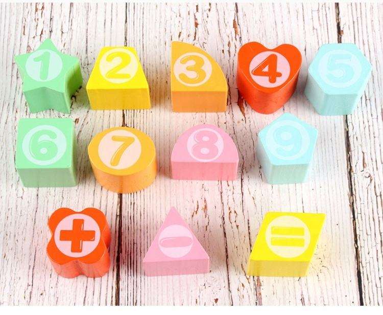WANHUA montessori cubes toys Wooden Alphabet Blocks Stacking montessori toys for baby