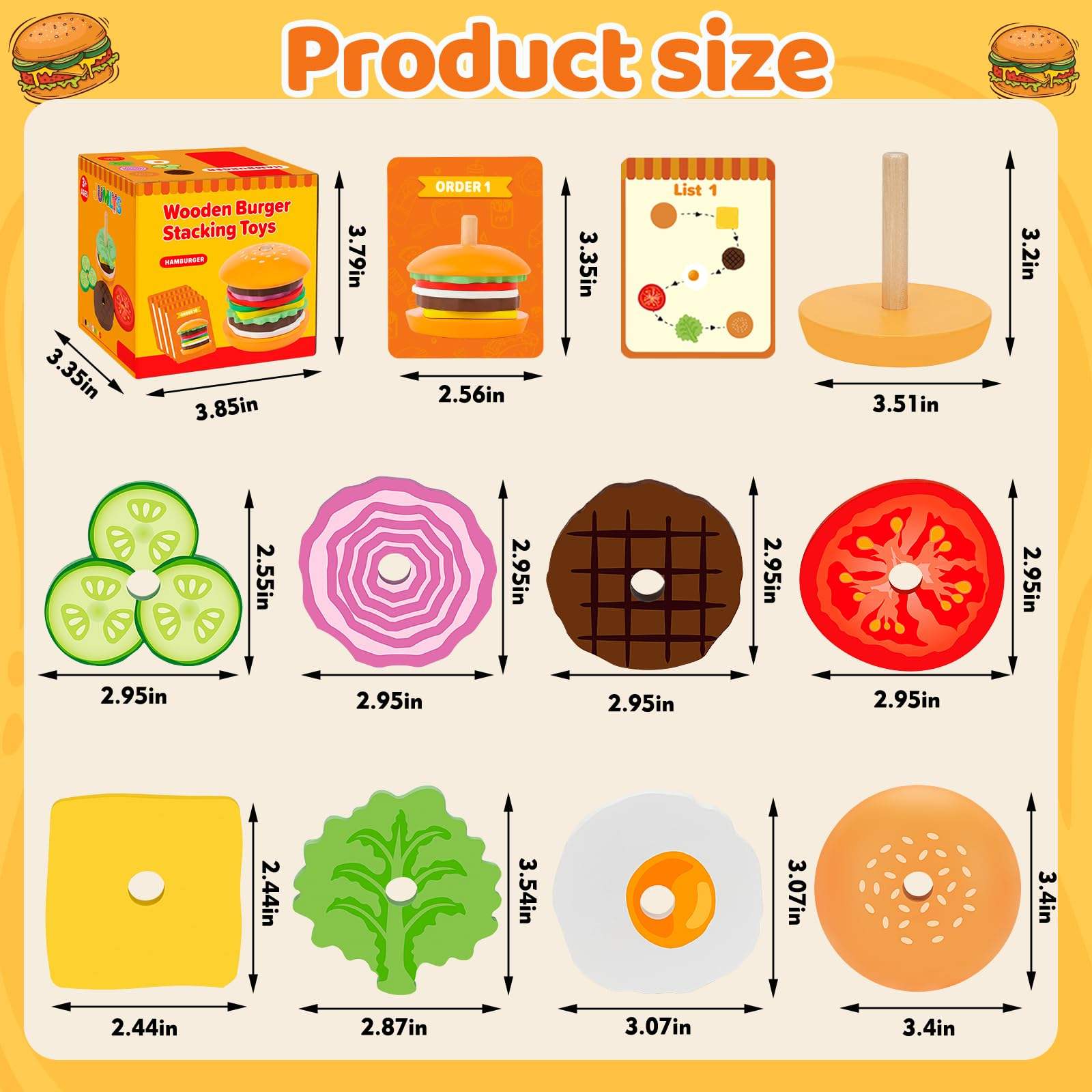 WANHUA wooden stacking toys toddler balancing montessori toys wood stone stacking toy for baby