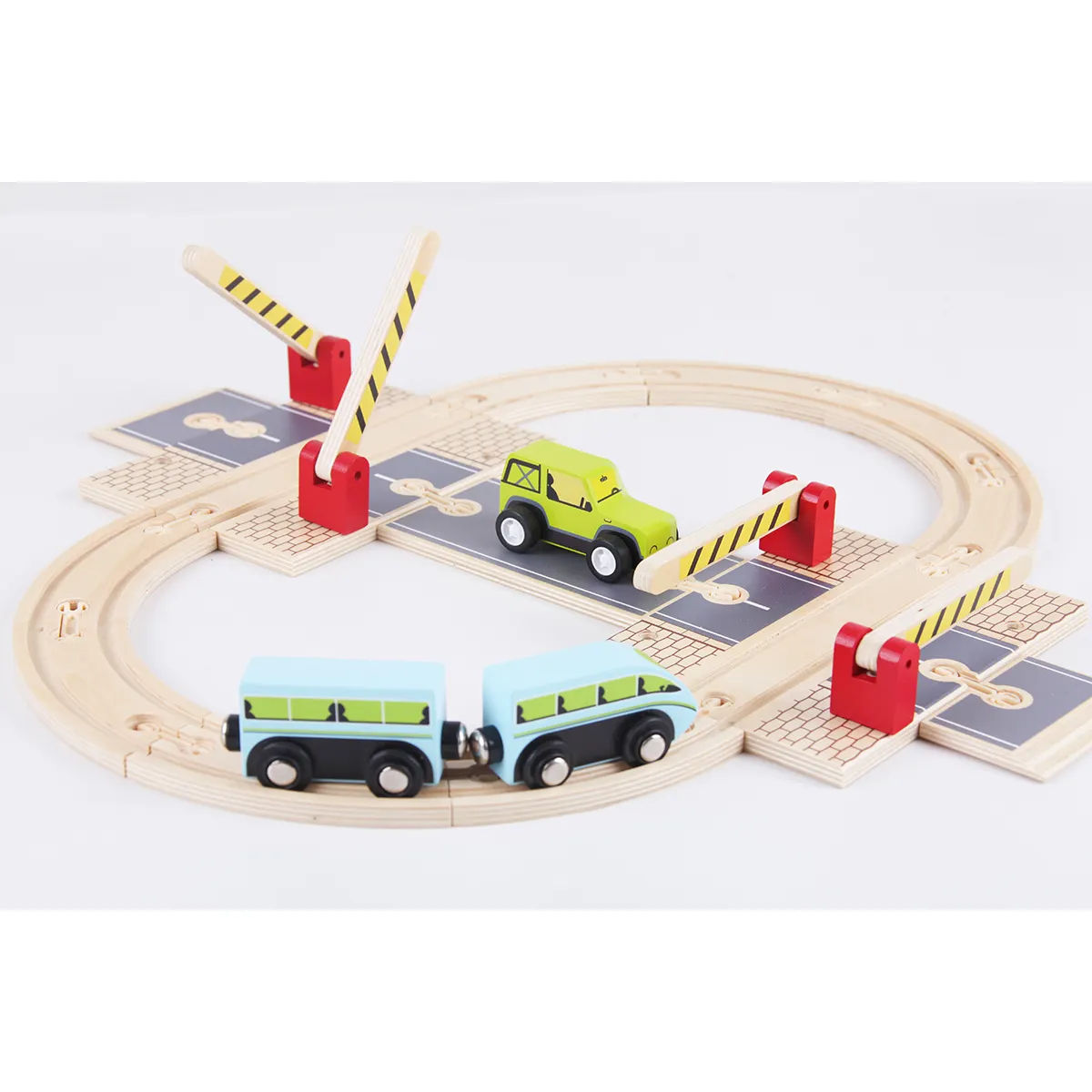 WANHUA wooden toy train set wooden train montessori wooden alphabet train for kids